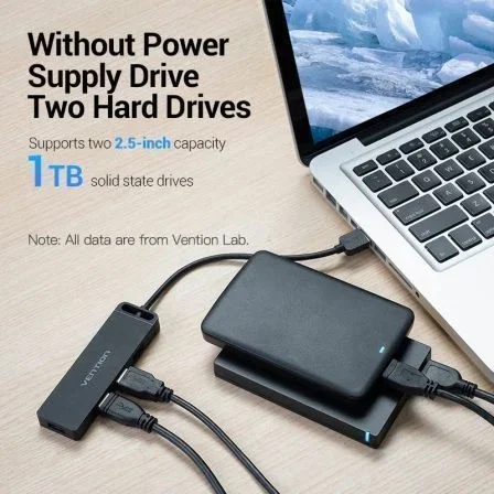 Vention Hub 4 Puertos USB 2.0 CHMBB Gris Vention Hub 4 Puertos USB 2.0 CHMBB Gris
